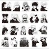 10 30 65PCS Black White Jujutsu Kaisen Anime Stickers Decoration Suitcase Scrapbooking Laptop Phone Stationery Manga 2 - Jujutsu Kaisen Store