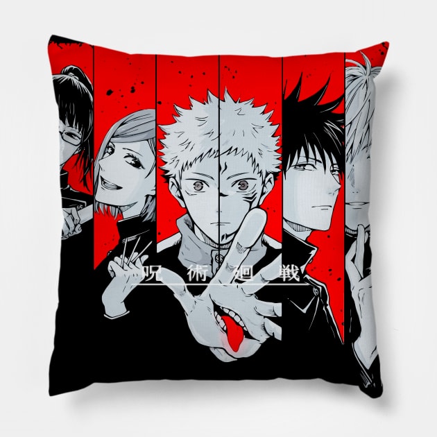 Jujutsu Kaisen Throw Pillow Official Jujutsu Kaisen Merch