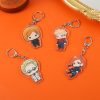 Cartoon Keychain Characters Double Sided Resin Tiger Stick Key Chain Kaisen Gojo Satoru Anime Accessories Gifts 2 - Jujutsu Kaisen Store