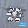 Gojo Satoru Cats Enamel Pin Eye Mask Wholesale Price Cartoon Brooches Badge Jujutsu Kaisen Anime Accessories 1 - Jujutsu Kaisen Store