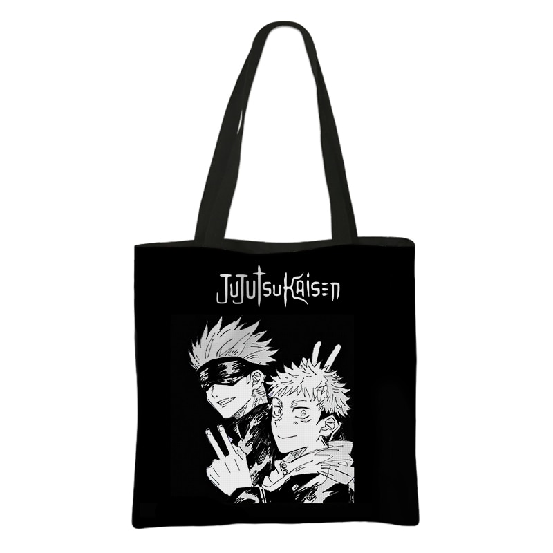 Japanese Anime Jujutsu Kaisen Tote Bags Gojo Satoru Tops Yuji Itadori Girls Shoulder Bag Women Handbag 1 - Jujutsu Kaisen Store