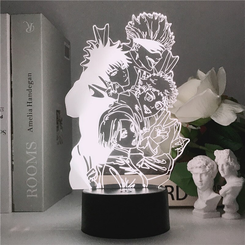 Jujutsu Kaisen 3D Illusion LED Night Light Manga Itadori Yuji Fans Kids Creative Gifts Table Lamps 1 - Jujutsu Kaisen Store