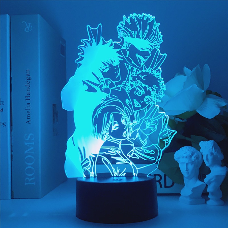 Jujutsu Kaisen 3D Illusion LED Night Light Manga Itadori Yuji Fans Kids Creative Gifts Table Lamps - Jujutsu Kaisen Store