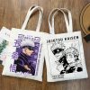 Jujutsu Kaisen Cartoon Shopping Bag Ryomen Sukuna Itadori Yuji Bolsas De Tela Shopper Okkotsu Yuta Gojo - Jujutsu Kaisen Store