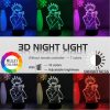 Jujutsu Kaisen Fushiguro Megumi Led 3D Night Light Anime Fingure for Bedroom Decor Child Kids Gift 1 - Jujutsu Kaisen Store