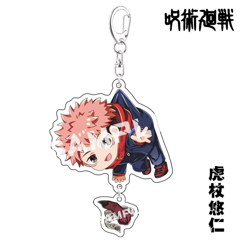 Keychain Woman Jujutsu Kaisen Key Chain Men Acrylic Pendant Keyring Unisex Elegant Key Holder Gojo Satoru 2 - Jujutsu Kaisen Store