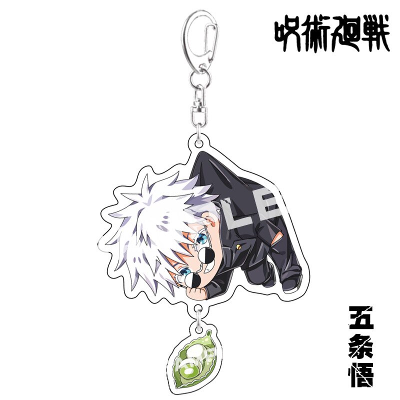 Keychain Woman Jujutsu Kaisen Key Chain Men Acrylic Pendant Keyring Unisex Elegant Key Holder Gojo Satoru 3 - Jujutsu Kaisen Store
