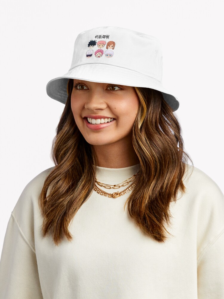 Cute Cross Bucket Hat Official Jujutsu Kaisen Merch