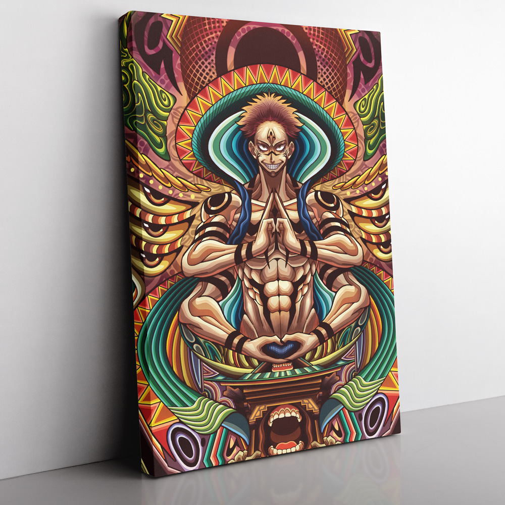 sukuna Portrait Canvas Print Wall Art floor - Jujutsu Kaisen Store