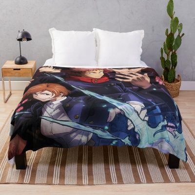 Collage Full Squad Throw Blanket Official Jujutsu Kaisen Merch