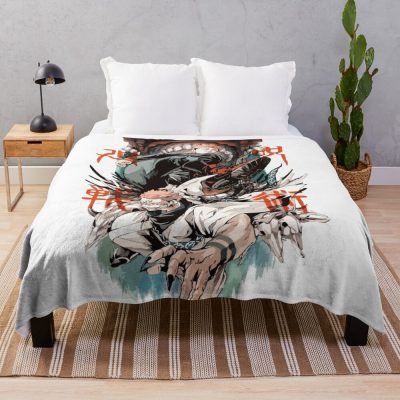 Vintage Jjk Throw Blanket Official Jujutsu Kaisen Merch