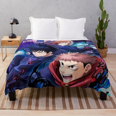 Blue Team Jjk Throw Blanket Official Jujutsu Kaisen Merch
