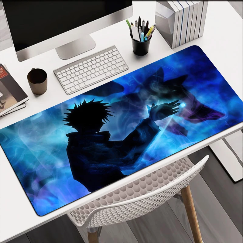 Black And White Anime Mouse Pad PC Jujutsu Kaisen Fushiguro Megumi Keyboard Mousepad Laptop Gaming Accessories 4 - Jujutsu Kaisen Store