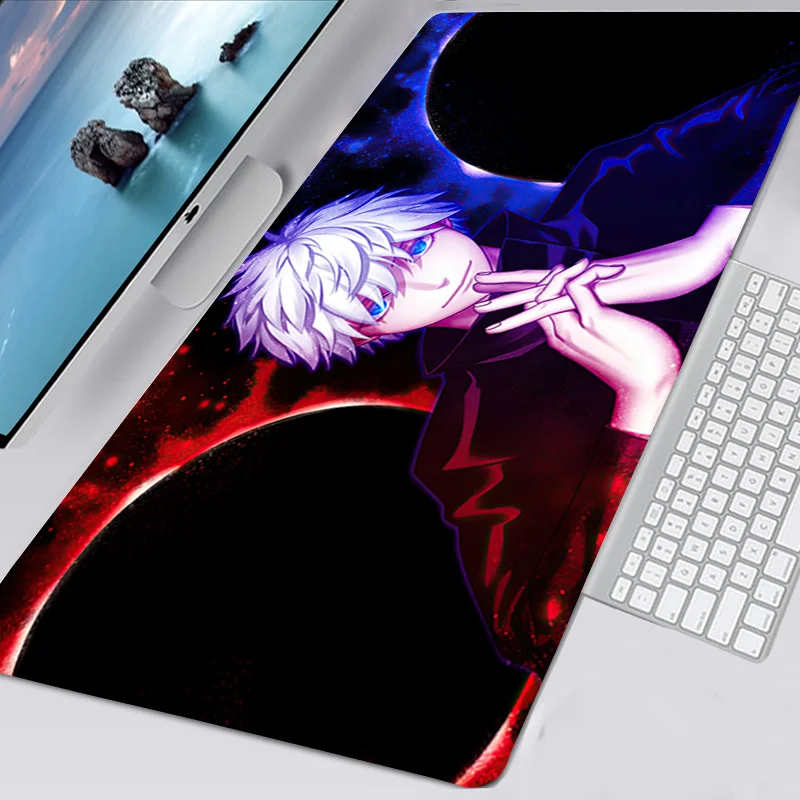 Gaming Mouse Pad Gamer Large Home Keyboard Pad Mouse Mat MousePads Anime Jujutsu Kaisen Anti slip 18 - Jujutsu Kaisen Store