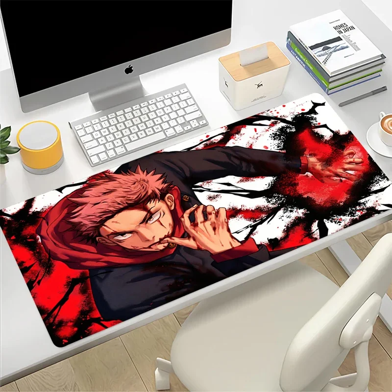 Jujutsu Kaisen Mousepad Gamer Office Mat Mouse Pad Gaming Room Accessories Desk Mat Keyboard Mats Gojou 1 - Jujutsu Kaisen Store