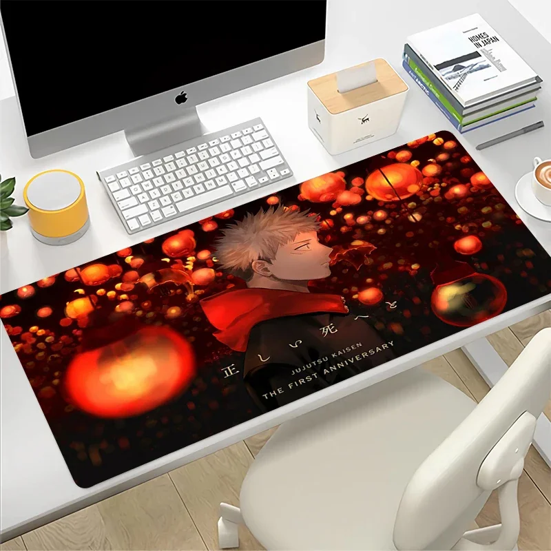 Jujutsu Kaisen Mousepad Gamer Office Mat Mouse Pad Gaming Room Accessories Desk Mat Keyboard Mats Gojou 12 - Jujutsu Kaisen Store