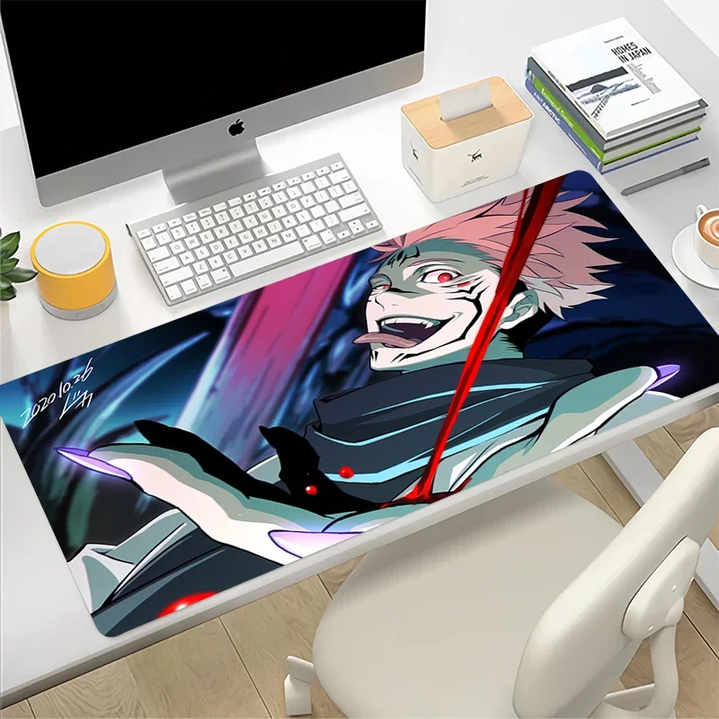 Jujutsu Kaisen Mousepad Gamer Office Mat Mouse Pad Gaming Room Accessories Desk Mat Keyboard Mats Gojou 6 - Jujutsu Kaisen Store