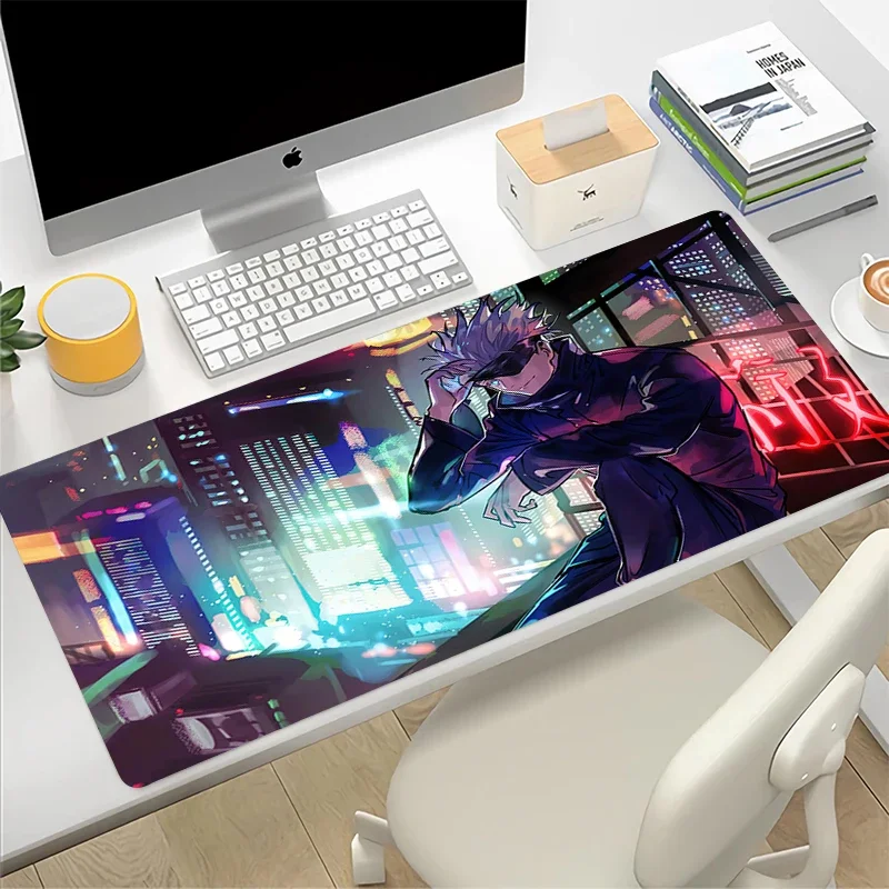 Jujutsu Kaisen Mousepad Gamer Office Mat Mouse Pad Gaming Room Accessories Desk Mat Keyboard Mats Gojou 7 - Jujutsu Kaisen Store