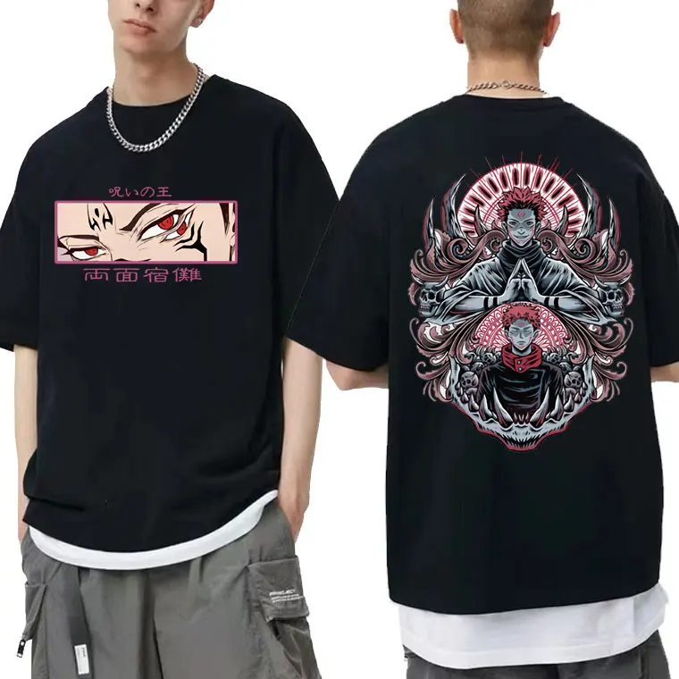 Anime Jujutsu Kaisen Tshirt Manga Ryomen Sukuna Graphic T shirt Man Cotton Tees Harajuku Short Sleeve - Jujutsu Kaisen Store
