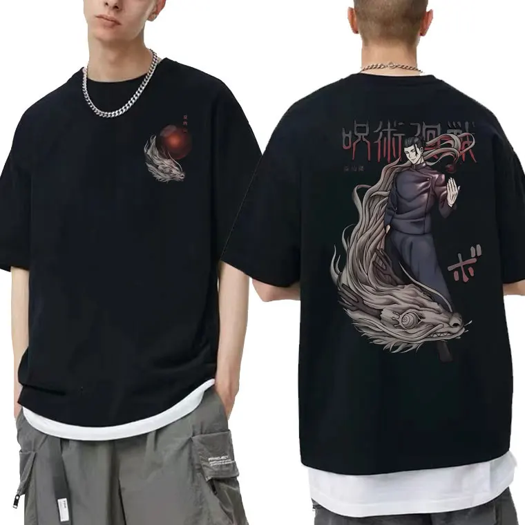 Japanese Anime Jujutsu Kaisen Geto Suguru Double Sided Print Tshirt Men Manga Casual Oversized T Shirt - Jujutsu Kaisen Store