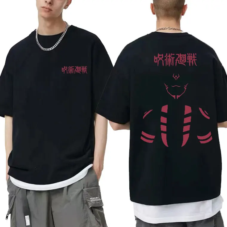Japanese Anime Jujutsu Kaisen Itadori Yuji Ryomen Sukuna Graphic T shirt Men Women Manga Funny Oversized - Jujutsu Kaisen Store