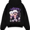 GOJO9VL A.black hoodie flat back design - Jujutsu Kaisen Store