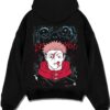ITADCEG A.black hoodie flat back design - Jujutsu Kaisen Store