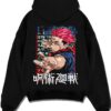 ITADPHR A.black hoodie flat back design - Jujutsu Kaisen Store