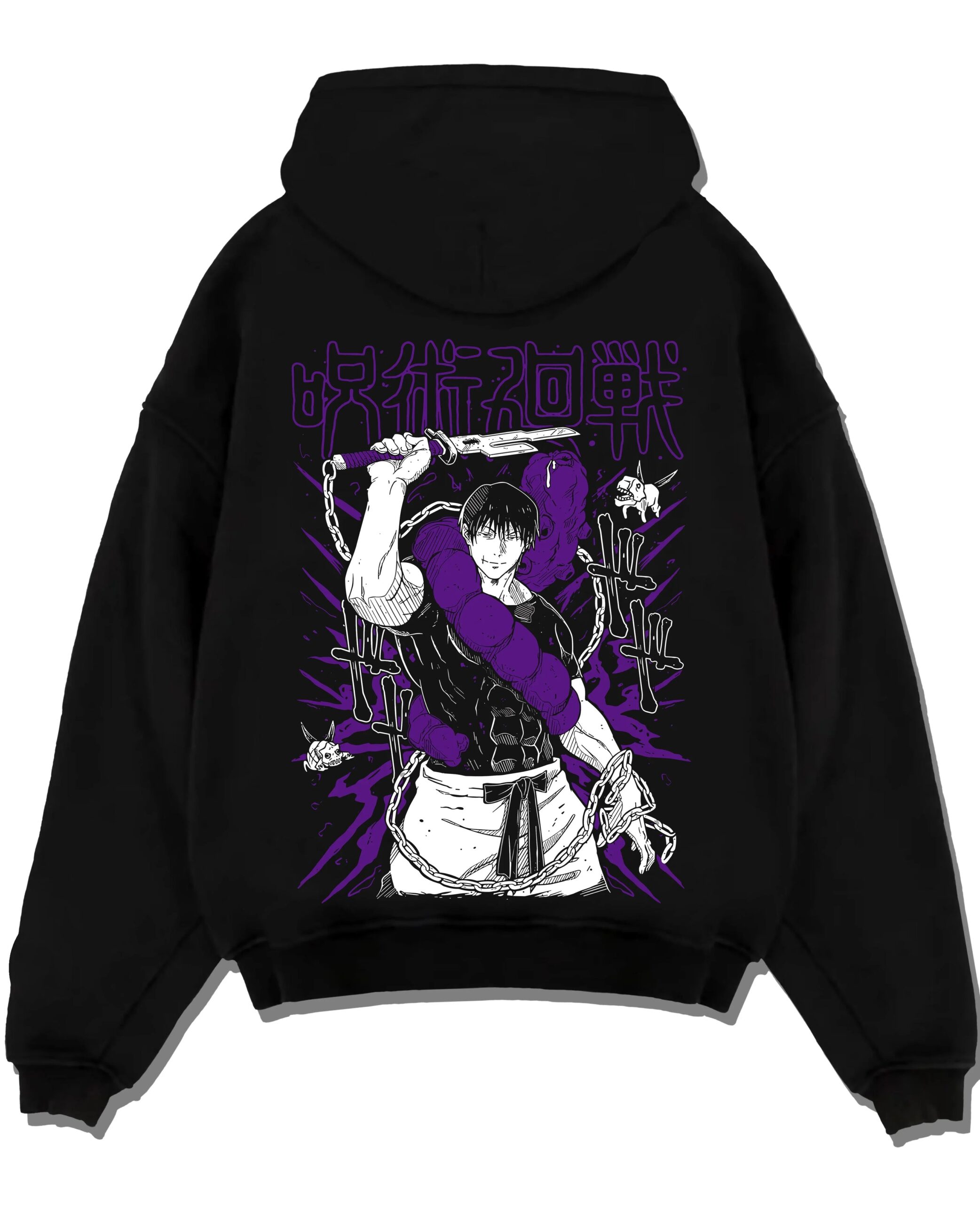 JJKCSP A.black hoodie flat back design scaled - Jujutsu Kaisen Store