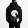 KGHALF B.black hoodie male back view - Jujutsu Kaisen Store