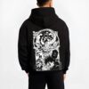MAIZEN B.black hoodie male back view - Jujutsu Kaisen Store