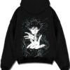 MEGSHD A.black hoodie flat back design - Jujutsu Kaisen Store
