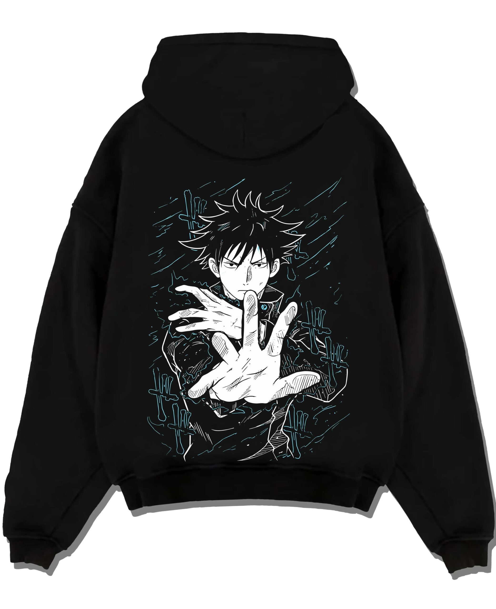 MEGSHD A.black hoodie flat back design scaled - Jujutsu Kaisen Store