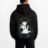 MEGSHD B.black hoodie male back view - Jujutsu Kaisen Store