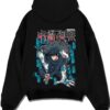 MEGSHI A.black hoodie flat back design - Jujutsu Kaisen Store