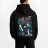 MEGSHI B.black hoodie male back view - Jujutsu Kaisen Store