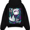 PANDA A.black hoodie flat back design - Jujutsu Kaisen Store