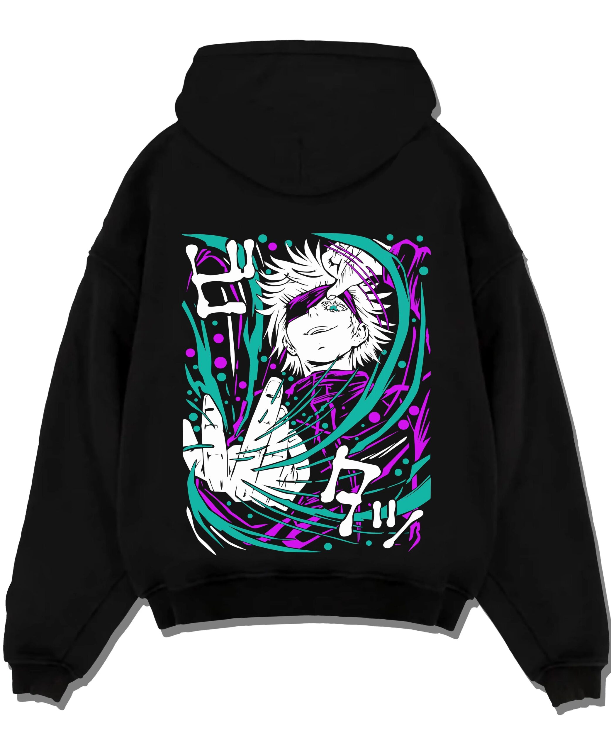 PANDA A.black hoodie flat back design scaled - Jujutsu Kaisen Store