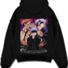 PANJJK A.black hoodie flat back design - Jujutsu Kaisen Store
