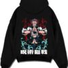 SHOKO A.black hoodie flat back design - Jujutsu Kaisen Store