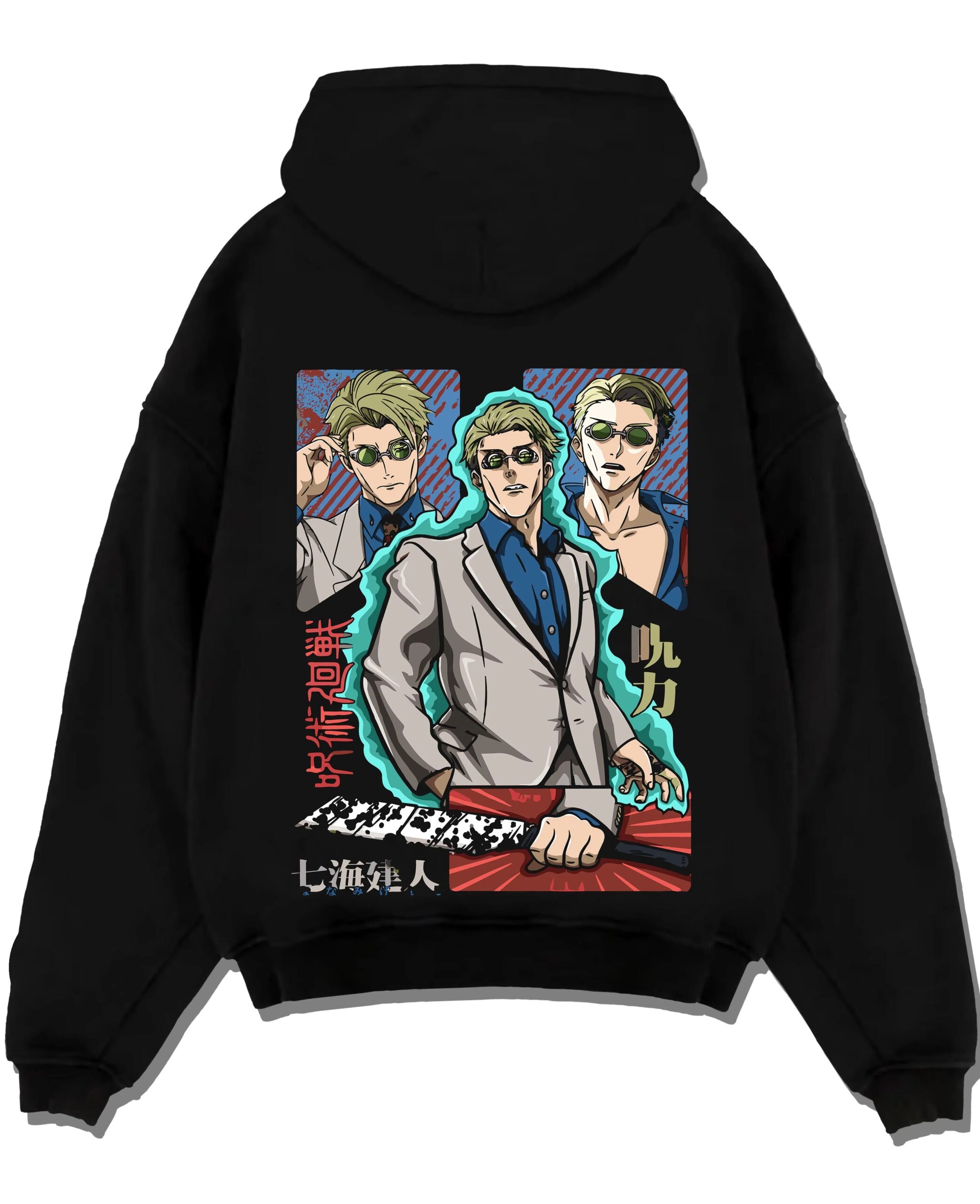 SUITNAN A.black hoodie flat back design scaled - Jujutsu Kaisen Store